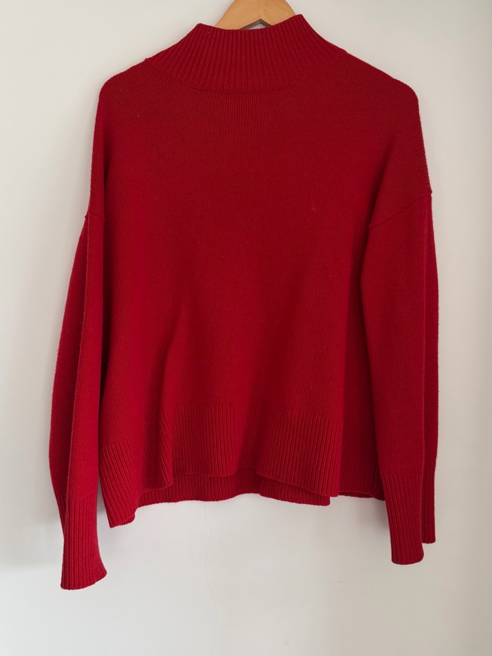 Zara Red Oversized Mock Neck Sweater Size M